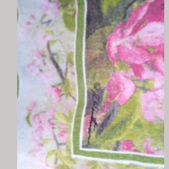 Beach Towel Pink & Green Signed washed. Biederlack 100% - Picture 1 of 1